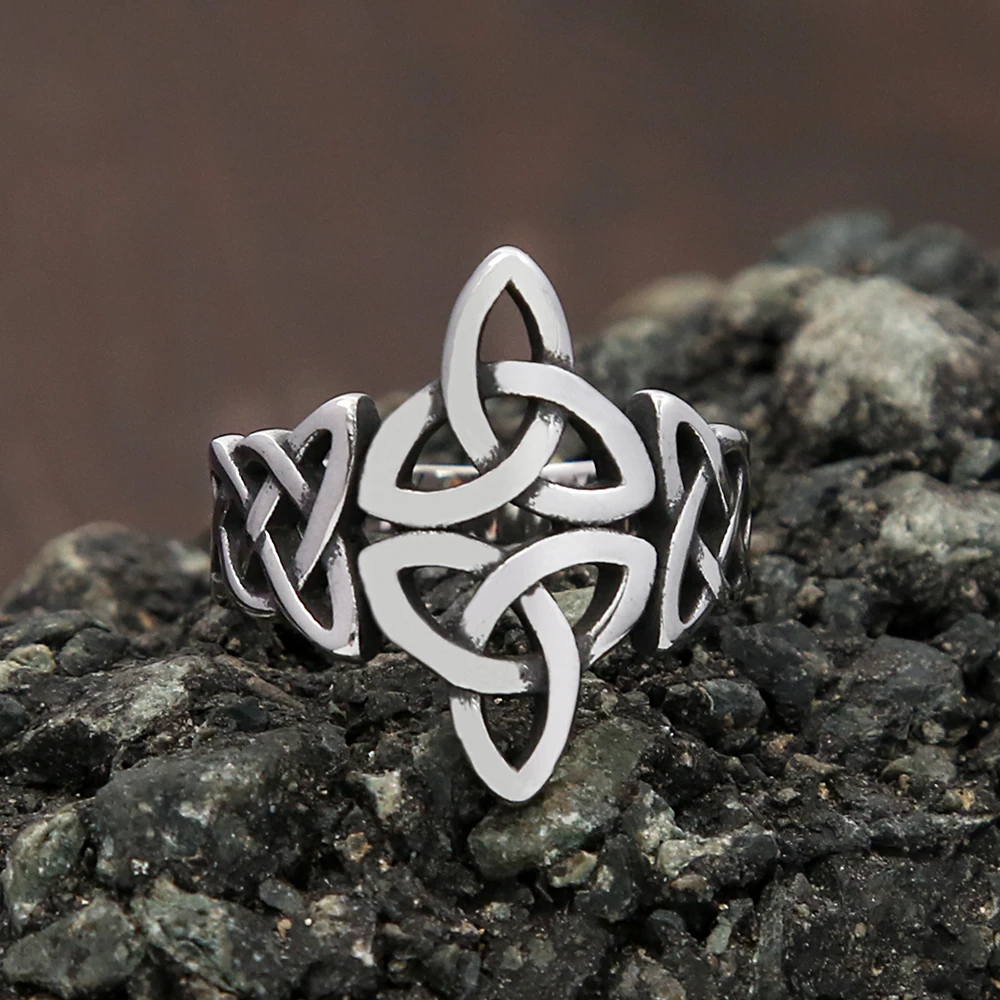 Fashion Simple Viking Celtics Knot Ring for Men Women Punk 316L Stainless Steel Viking Couple Rings Jewelry Gift Dropshipping