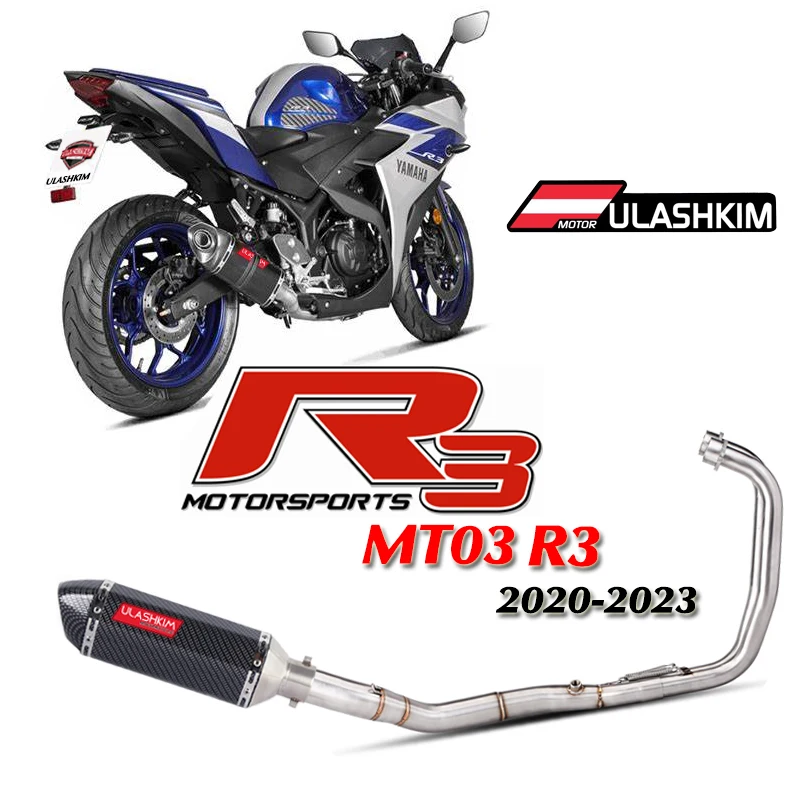 R3 MT03 Motorcycle Exhaust Full System Exhaust For Yamaha MT03 R3 Exhaust Muffler Escapes Silencer 2020 - 2023 Years