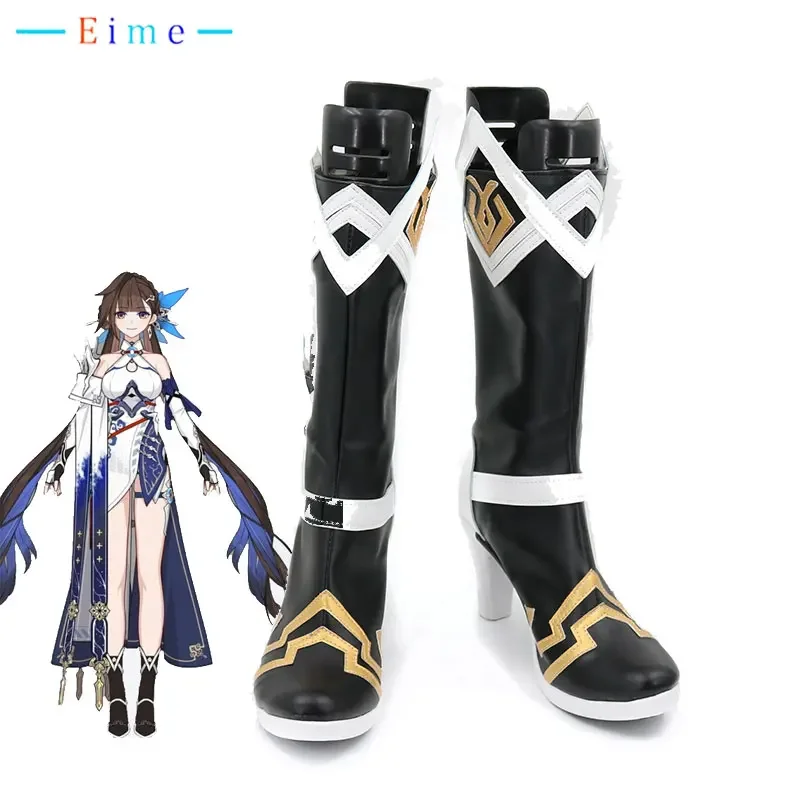 Game Honkai Impact 3 Li Sushang Cosplay Shoes Halloween Carnival Boots Cosplay Prop PU Leather Shoes Custom Made