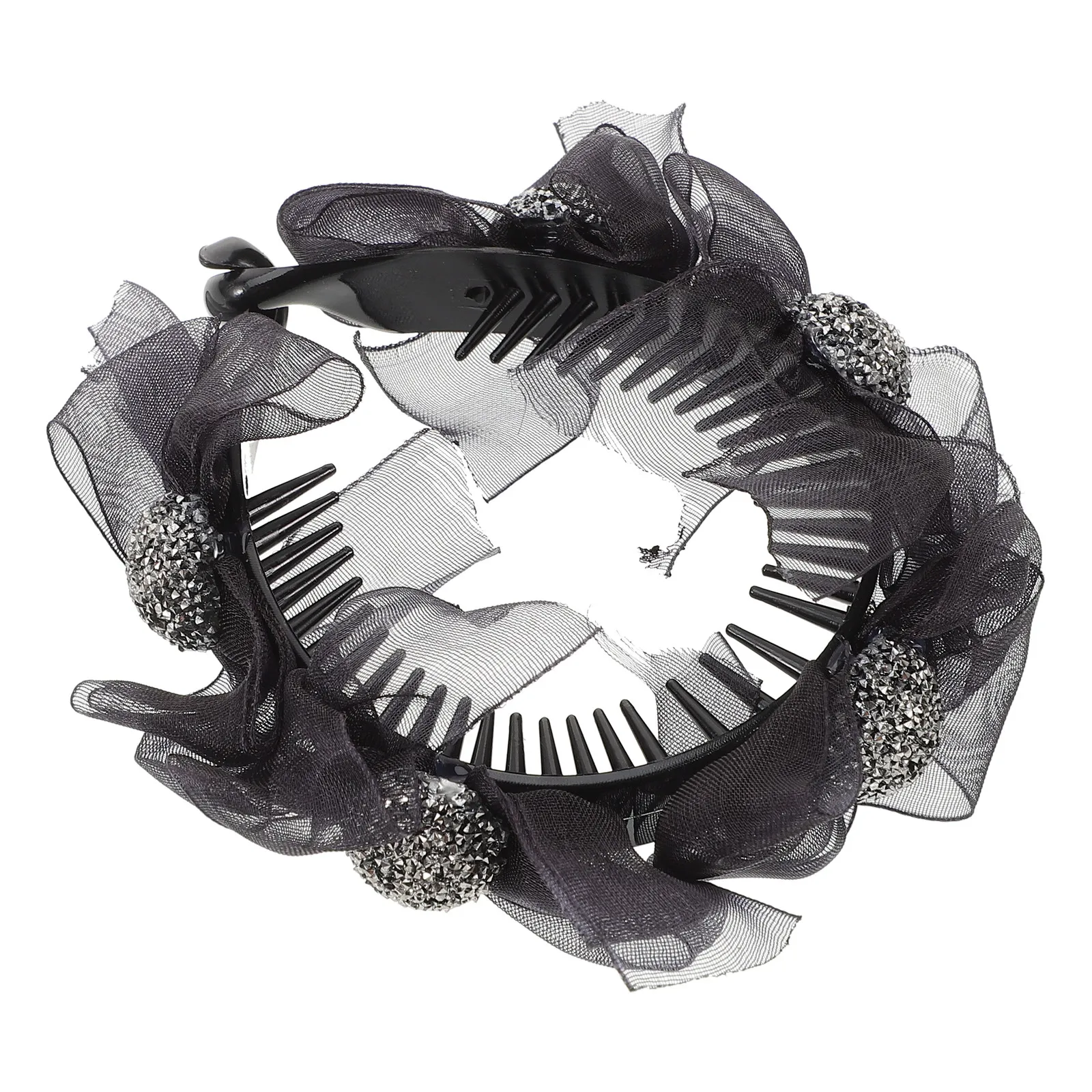 

Net Tulle Band Bow Knot Claw Clip Large Hair Clips For Thick Fine Curly Hair Women Girls Party Wedding Prom Daily Use