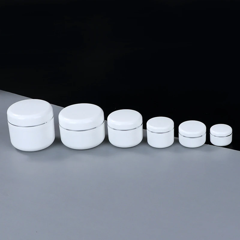 1 Bag 10g 30g 50g 100g 500g White with Gold Silver Circle Cream Jar Box Cosmetic Packaging bottle