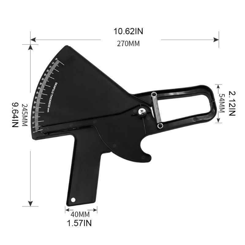 A2UD Skinfold Caliper Measuring Body Fat Measures up to 80mm in Skin Fold