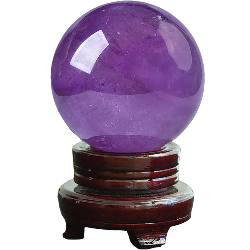 Natural Uruguay Rough Stone Purple Crystal Ball Decoration Home Ornament Office Living Room Study Shop High-End Furnishings