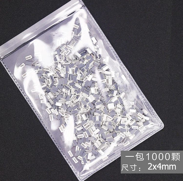 600/1000/1728PCS Glitter Flatback Round Diamonds Mirror Square Rectangle Jewelry Acrylic Nail Art Rhinestones Manicure Charms