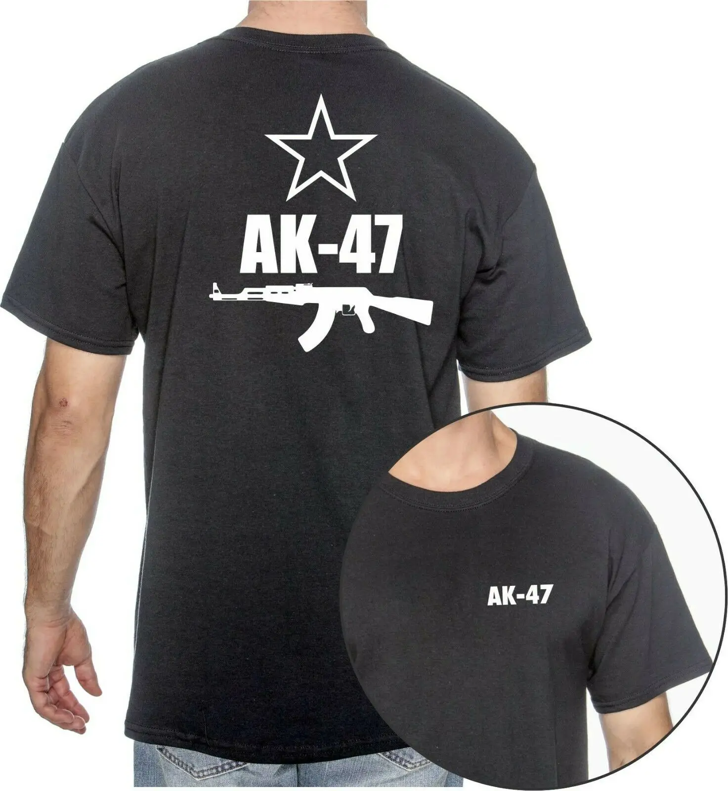 Kalashnikov AK-47 Assault Rifle T-Shirt 100% Cotton O-Neck Summer Short Sleeve Casual Mens T-shirt Size S-3XL