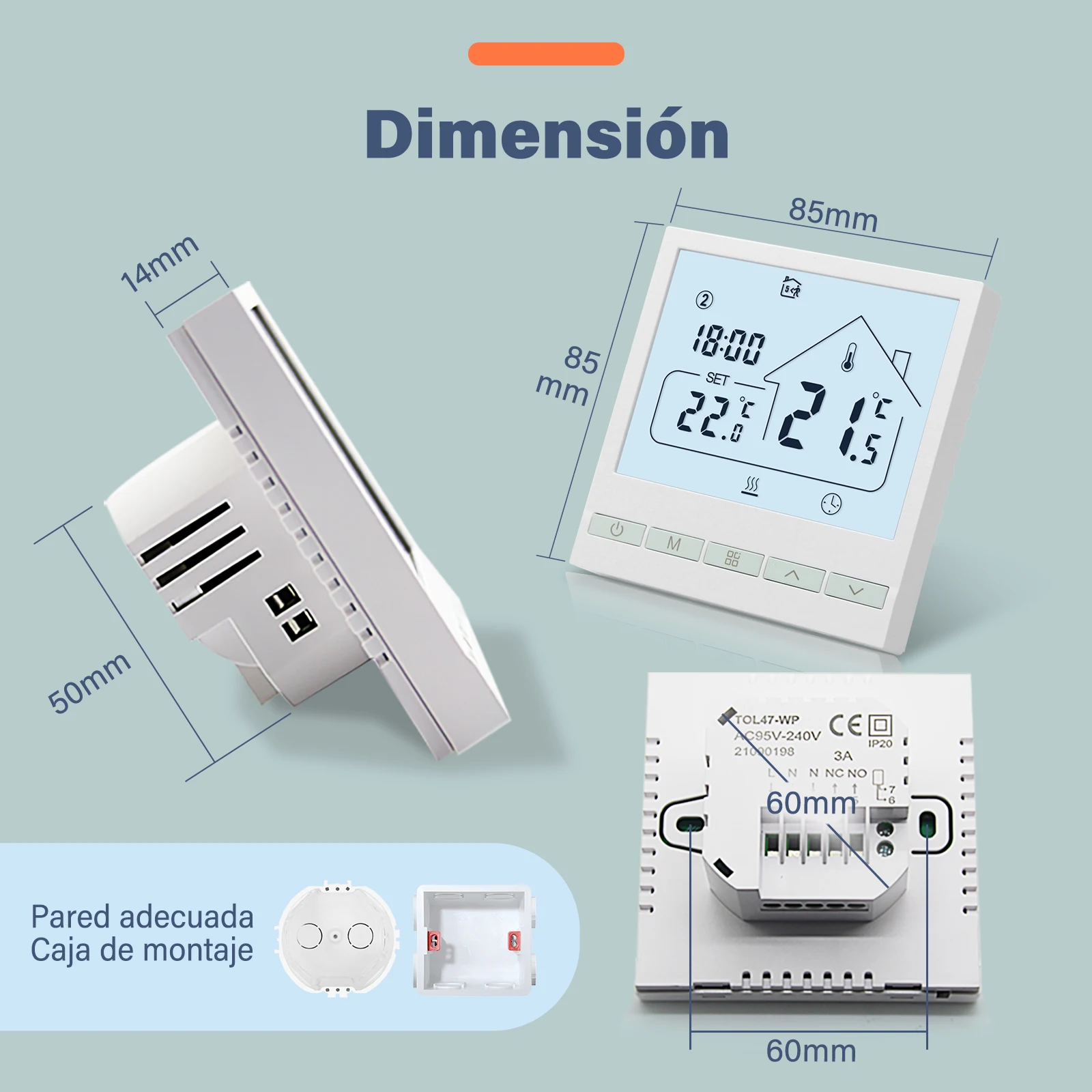 Beok Tuya Wifi Smart Thermostat For Floor Heating  Gas Boiler Room Temperature Controller Programmable Works with Alexa Google