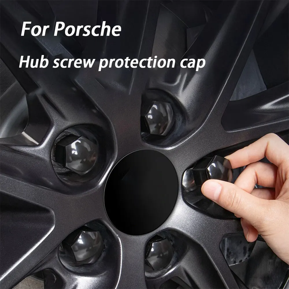 

Car Wheel Hub Screw Cap Modified Decorative Cover For Porsche Cayenne Panamera Taycan Macan 718 911 Accessories
