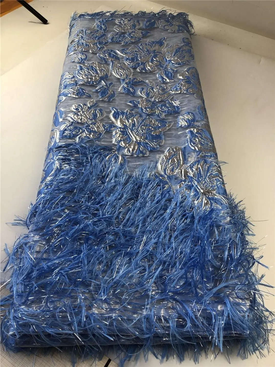 African lace fabric 2022 high quality lace french mesh fabric sequins nigerian fabric Embroidered Tulle Lace Fabric COP-004