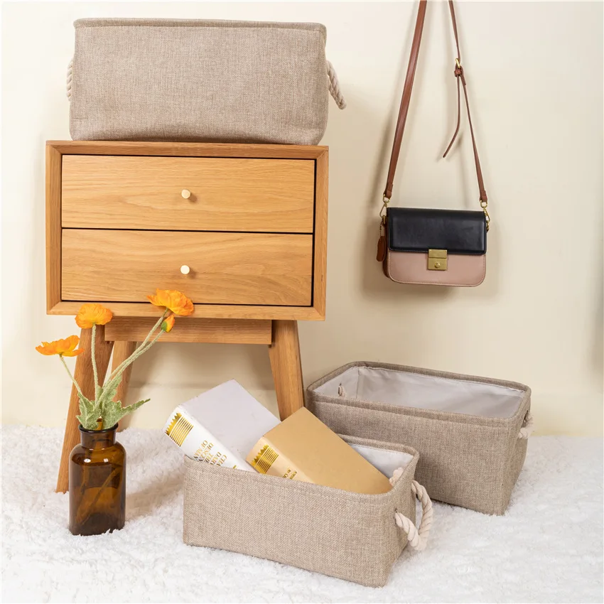 

Корзина для хранения грязной одежды из льняной ткани от производителя, корзина для белья, пылезащитная складная корзина для грязной одежды, корзина для хранения c