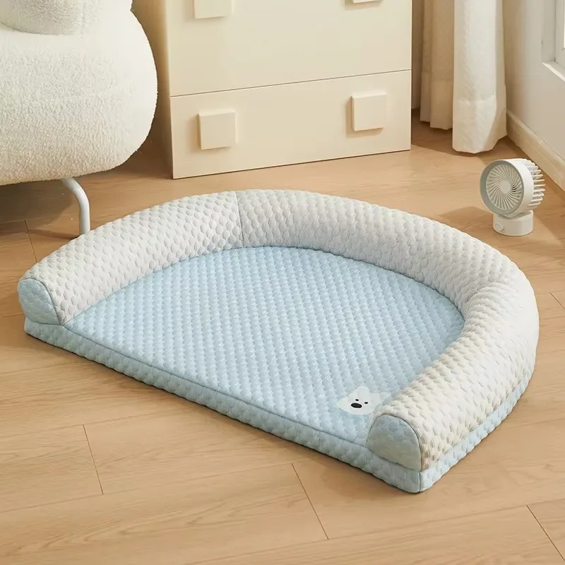 FurStarTop All-Season Removable Washable Small Dog Couch Bed, Summer Cooling Mat For Teddy Bichon, Cozy Sleeping Pet Nest