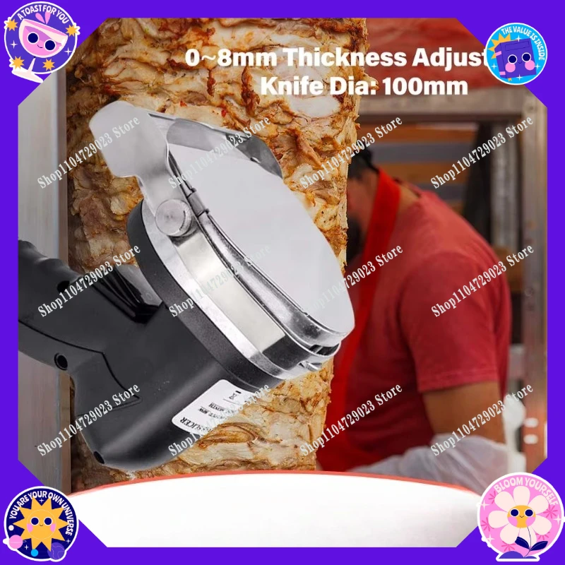Factory direct sales of the new 2026 KS100E electric kebab slicer, easy to cut kebabs