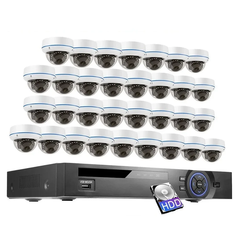 32CH 8MP H.265 POE IP Dome видеонаблюдение Network System Active Deterrence CCTV 4K NVR Kit Indoor Outdoor OEM