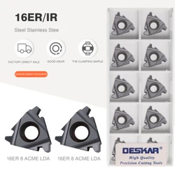 DESKAR Thread Turning Tools Blades 16ER 16NR 8ACME 10ACME LDA CNC Lathe Cutting Carbide Inserts Thread Turning Tools Thread Tool