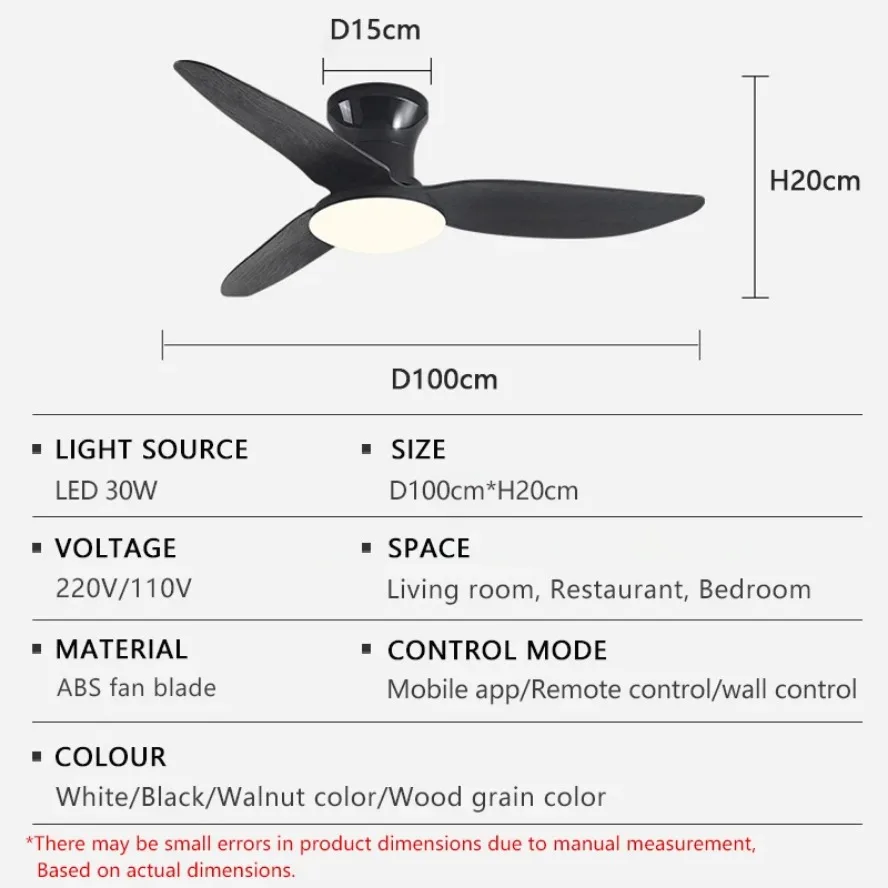 Creative LED Ceiling Fan Light Modern Minimalist Intelligent APP Remote Control for Low Decibel Strong Wind Decorative Lighting