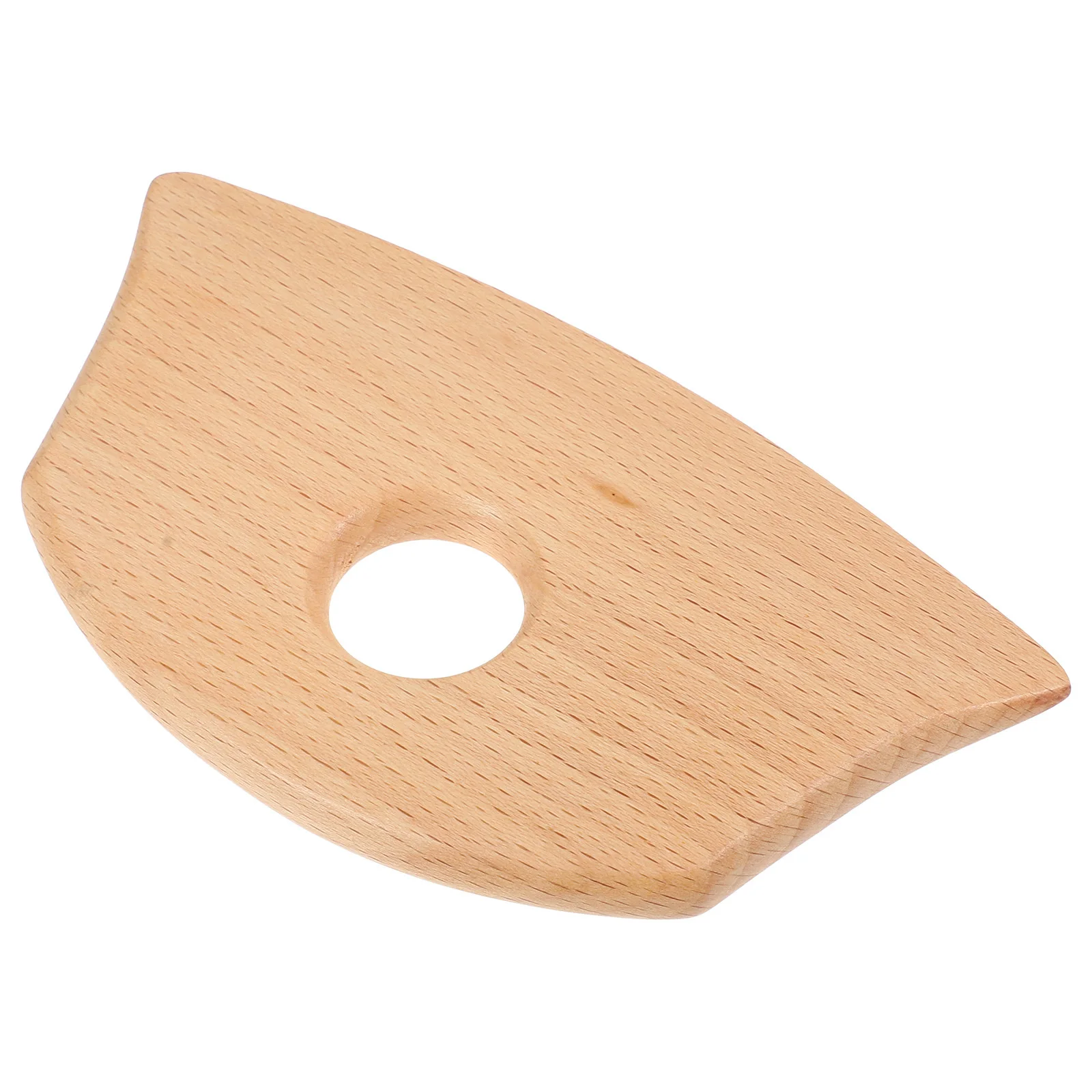 1 szt. Ergonomiczna, przenośna płyta Gua Sha z drewna bukowego do masażu szyi, pleców, brzucha, nóg, kompaktowe drewniane narzędzie do masażu twarzy