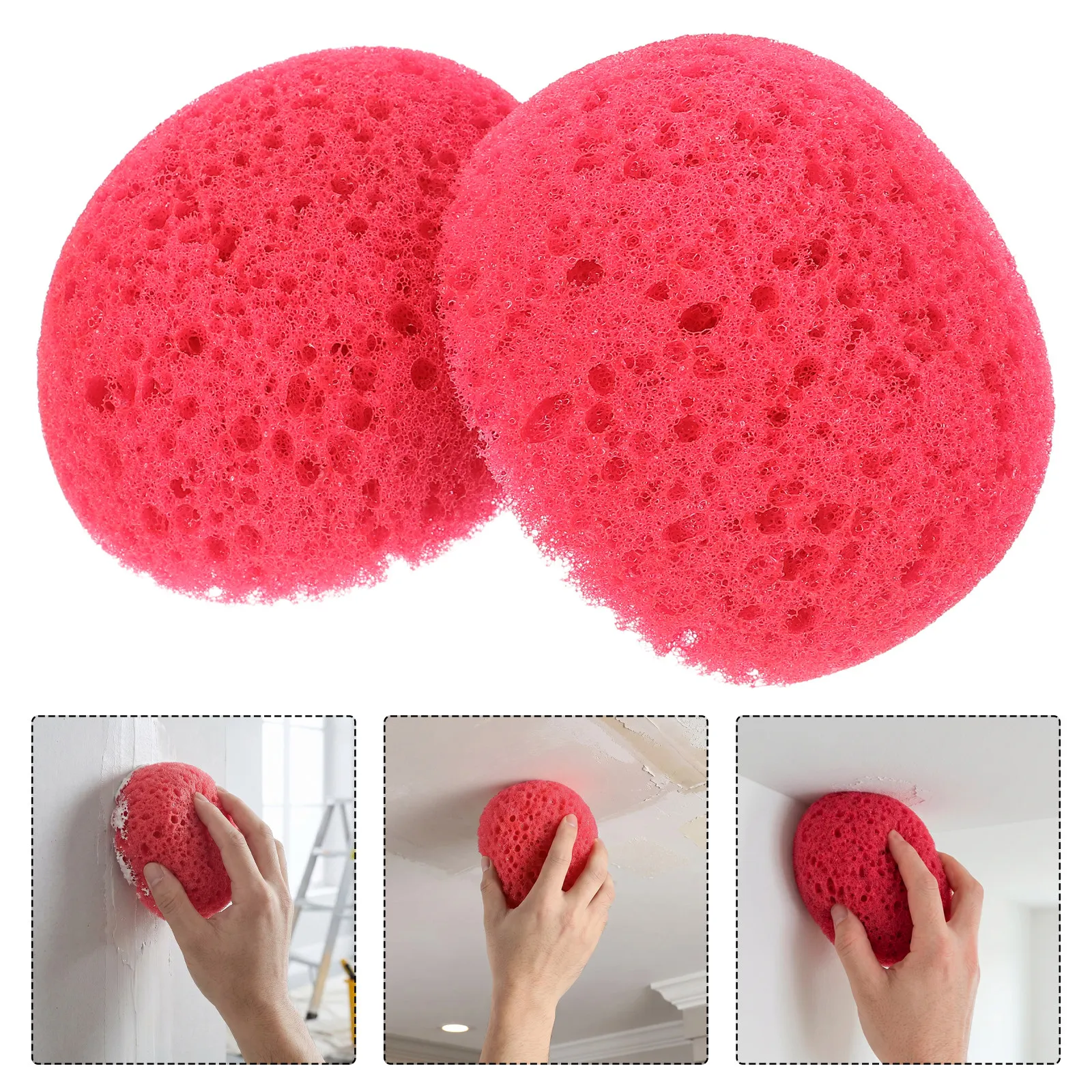 6Pcs Wall Repair Sponge Tool Flexible Knockdown Texture Sponge for Ceiling Drywall Decoration DIY Painting 11.5x9.5cm