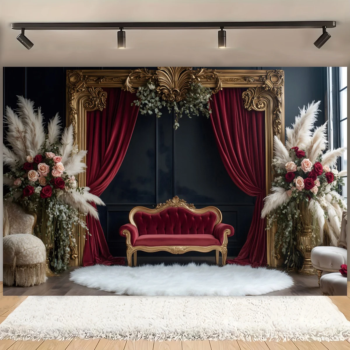 赤い花のハートの写真の背景,バレンタインデー,結婚式,母の日,マタニティの肖像画,誕生日,写真スタジオのアクセサリー