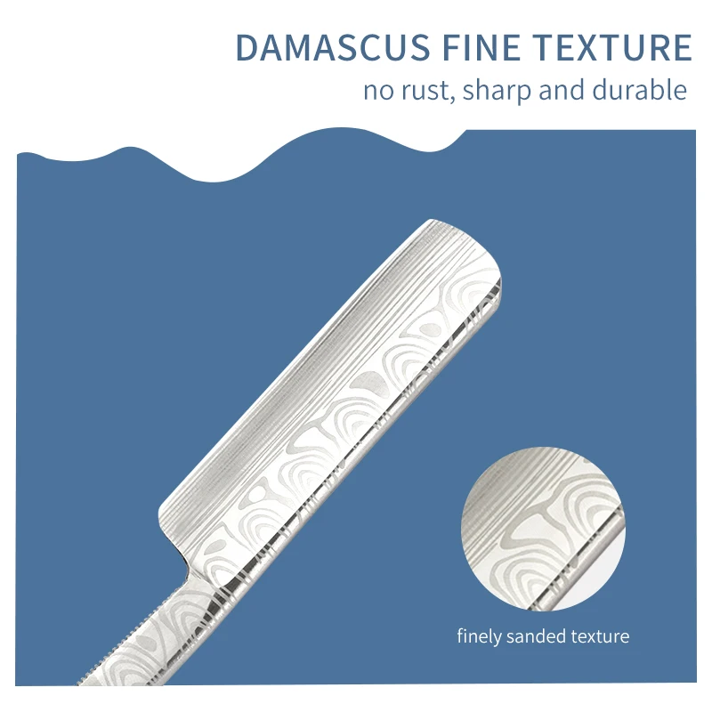 Happy Barber Razor Professional Barber Knife Carbon Steel Safety Razor For Men Wooden Manual Razors Shaving Knives Wholesale