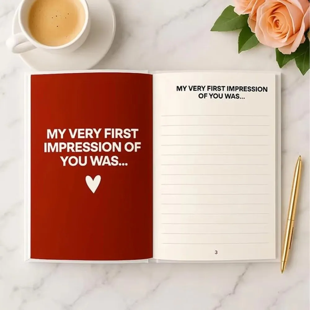 THIS IS WHY YOU'RE MINE Love Story Journal Hardcover Couples Edition Fill-in-the-Blank Love Book Anniversary Edition Romantic