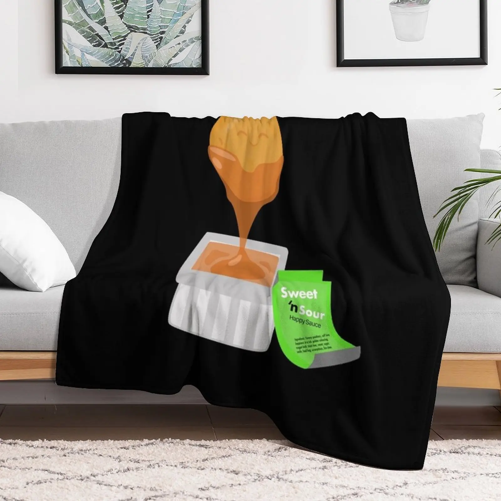 Chicken nugget sweet n sour sauce Throw Blanket