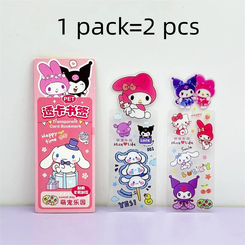 40 pack/lot Sanrio Kawaii Melody Kuromi Bookmark Cute Book Mark For Books School Office Supplies Stationery Gift