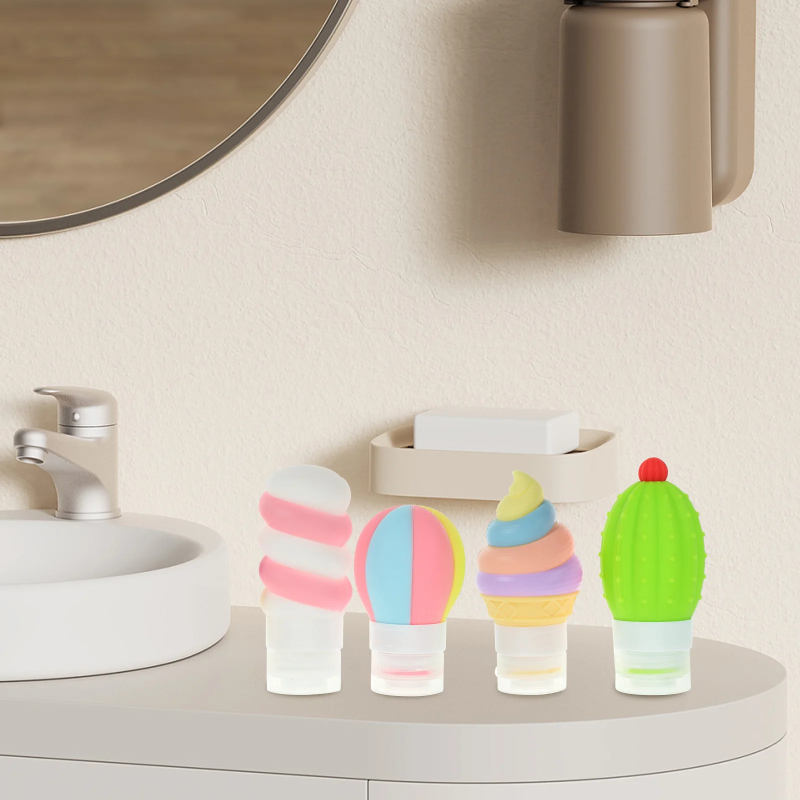 

4pcs Condiment Squeeze Bottles 100Ml Reusable Ketchup Storage Container Non-Slip For Sauce Salad Jam Mustard Dispenser Kitchen