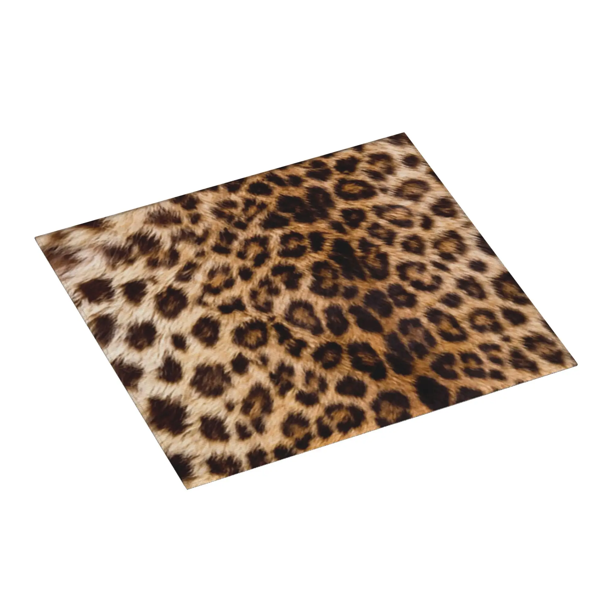 Drying Mat For Kitchen Leopard Cheetah Fur Hide Water Absorbent Waterproof Animal Fur Pattern Kitchen Counter Protector Mat