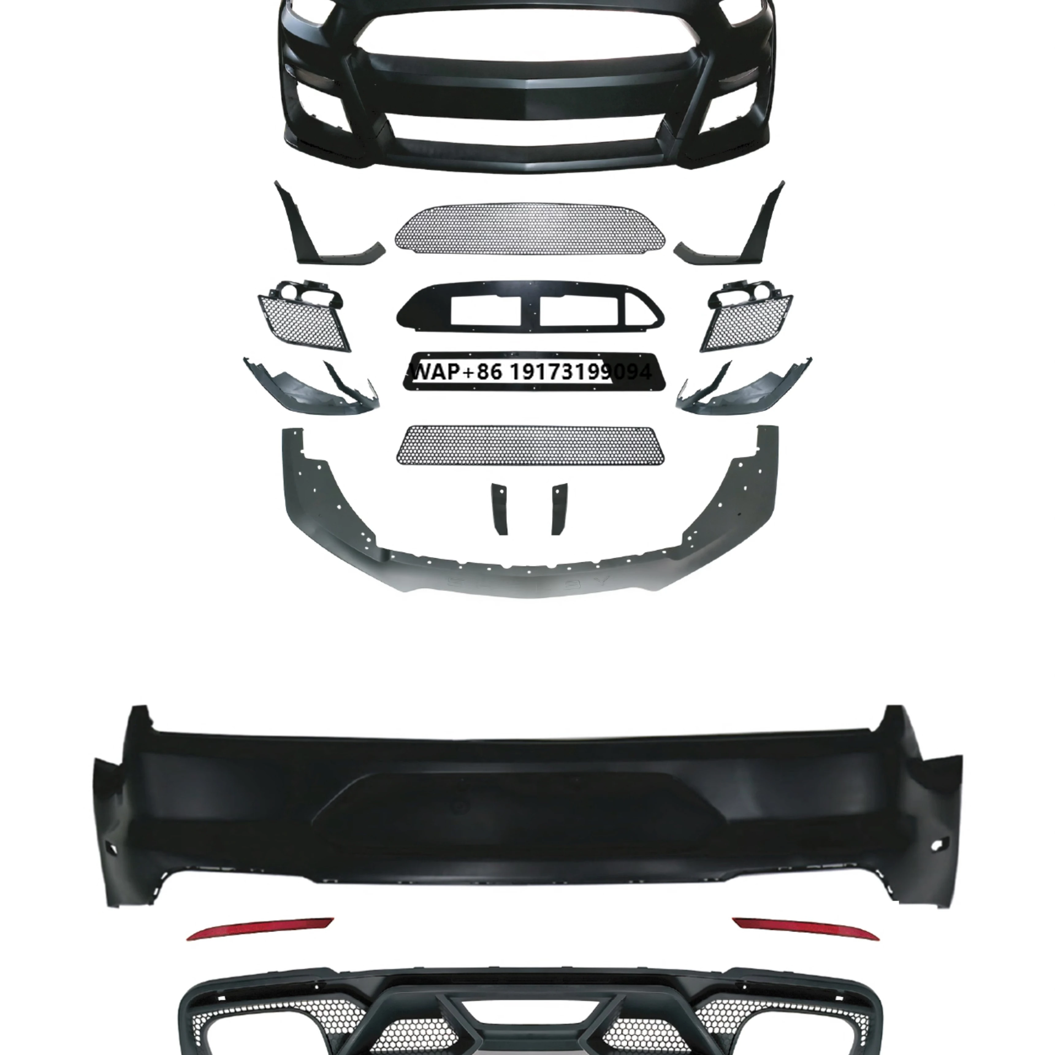 

Auto Parts 2018-2022 for Mustang GT500 Body Kit Manufacture Upgrade GT500 Style Front Bumper Side Skirts Rear Bumper Full Kits