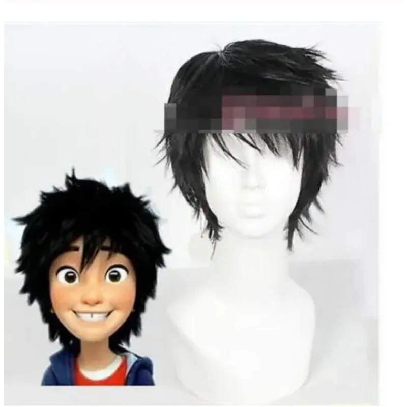Nene 2025 Wholesale& heat resistant Big Hero Short Black Hiro Hamada/Homestuck Karkat Vantas Cosplay Wig - view 2