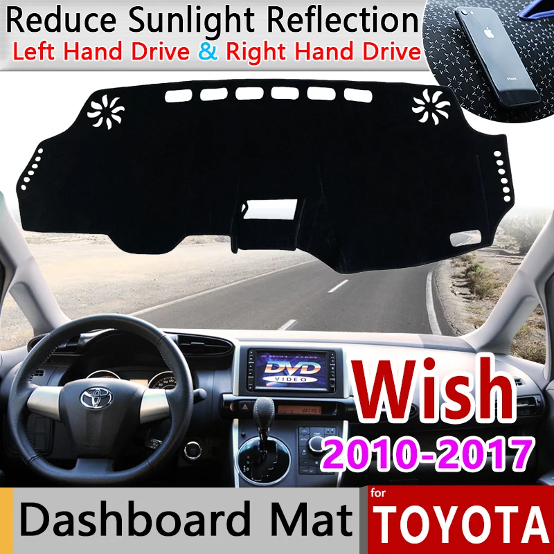 

Car Dashboard Cover Dash Board Mat Carpet Dashmat for Toyota Wish AE20 2010~2017 Pad Sunshade Cushion Rug Cape Accessories 2016