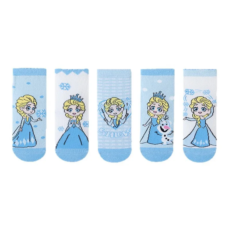

New Arrival: Hasbro Princess Elsa Autumn/Winter Collection Girls' Adorable Pure Cotton Socks Exquisitely Crafted, Warm and Comfo