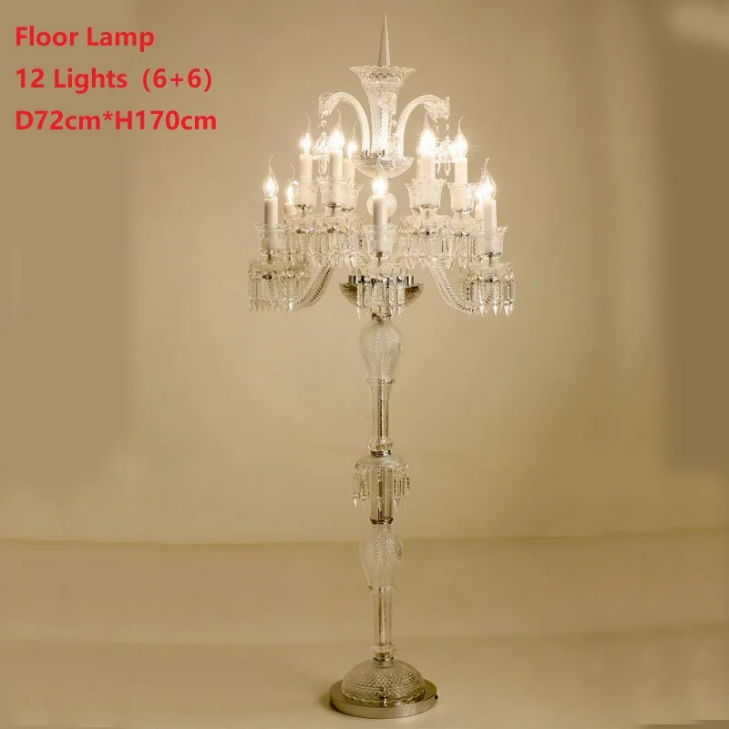 European luxury crystal floor lamp hotel banquet hall wedding decoration floor /table lamp living room lighting fixtures