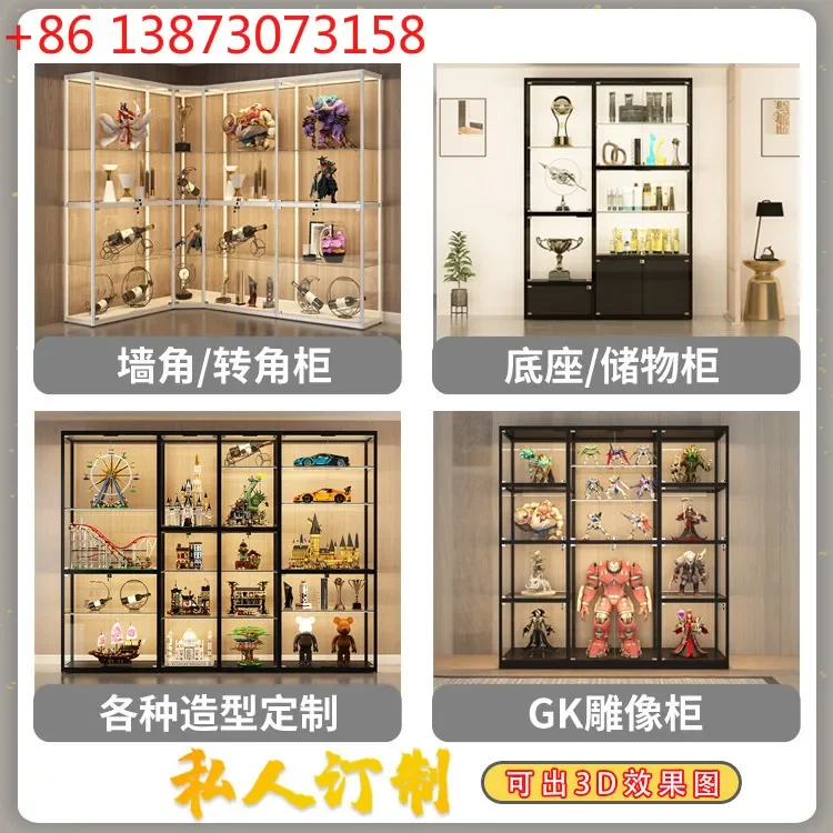 LEGO Home Figure Display Stand Dust-proof Transparent Glass Custom Toy Model Blind Box Display Cabinet