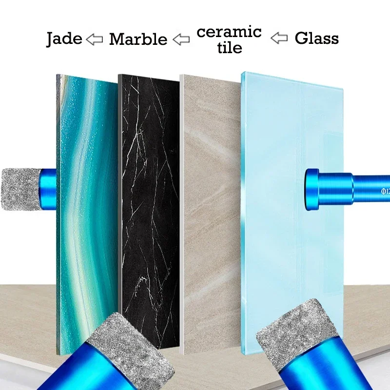 Imagem -05 - Diamante Revestido Broca Telha Broca de Vidro de Mármore Furo Cerâmico Casa Aberta Perfuração Seca Peças mm mm 10 mm 12 mm 14 mm 16 mm