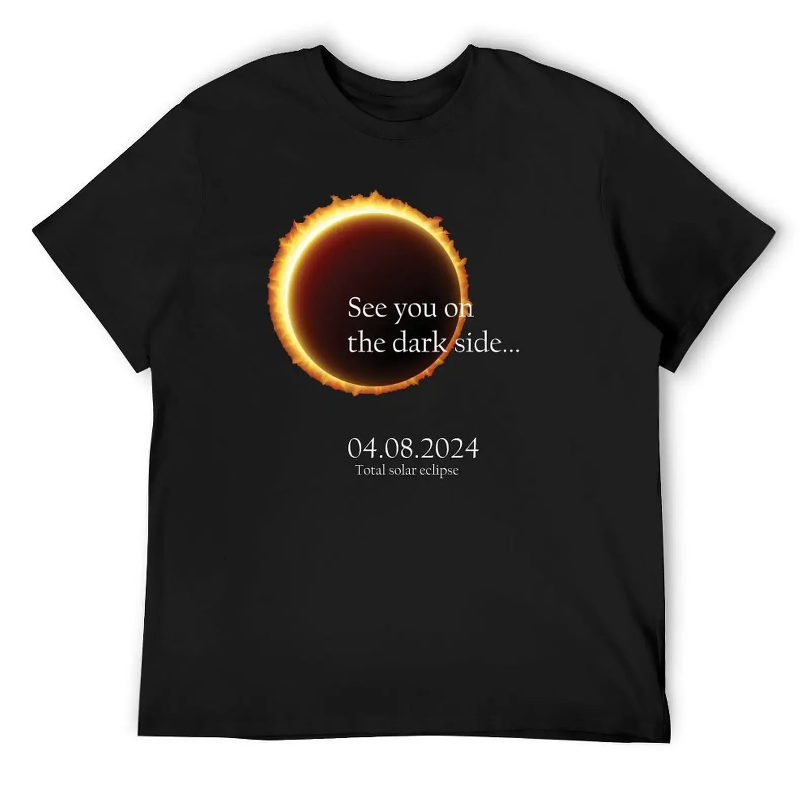 

Total solar eclipse 2024 - the dark side T-Shirt man clothes blue archive blue lock heavyweights mens white t shirts