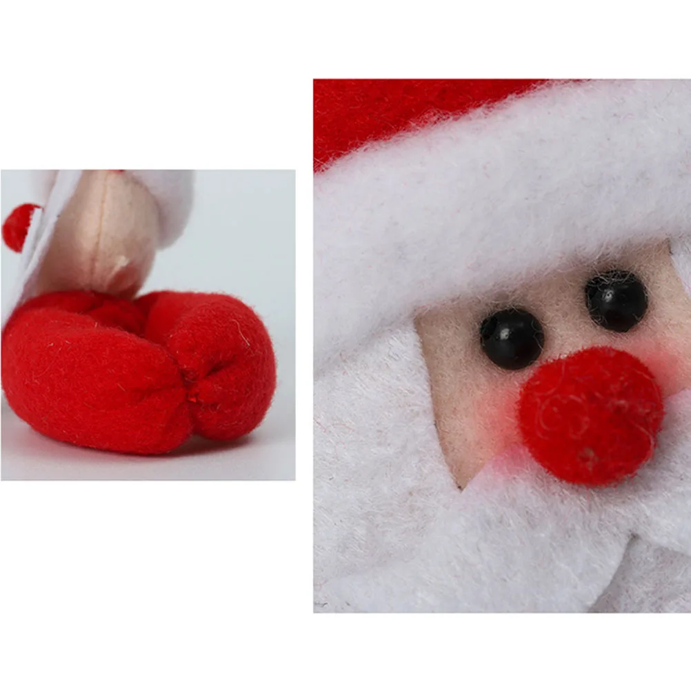 

6 Pcs Christmas Bottle Cover Red Glass Marker Charms Tags Identifier Santa Elk Snowman Shape Reusable Bar Tool