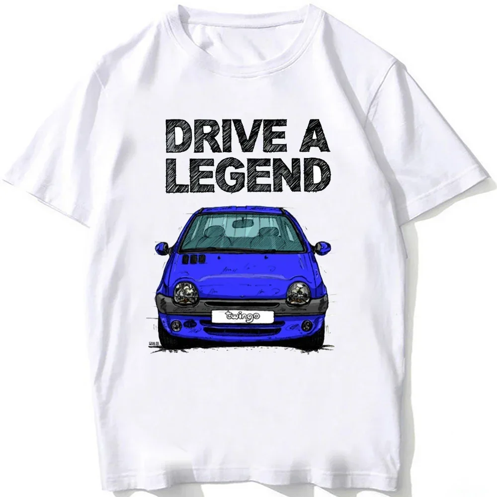 2026 New Drive A Legend Twingo Late Halogen Model Sport Car T-Shirt Boy White Tees Man's Clothing Summer Casual  T Shirt