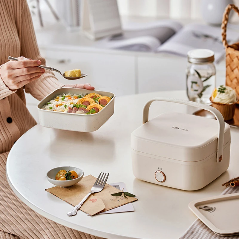 1000ML Lunch Box Elettrico Fornello di Riso Portatile Riscaldamento Bento Box Cibo A Vapore Contenitore di Cottura Pasto Lunch Box Scaldavivande 220V