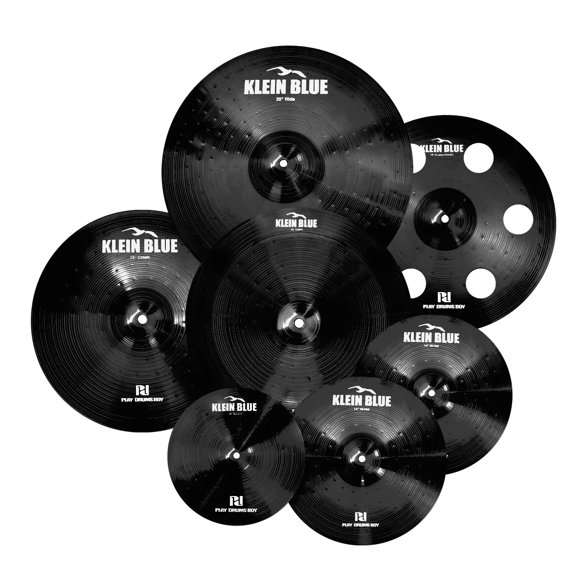 

PD Professional 7-Piece B20 Blue Bronze Cymbal Set 14/16/18/20 Inch Hi-Hat Crash Ride Gong & Cymbals Kit From Top Supplier