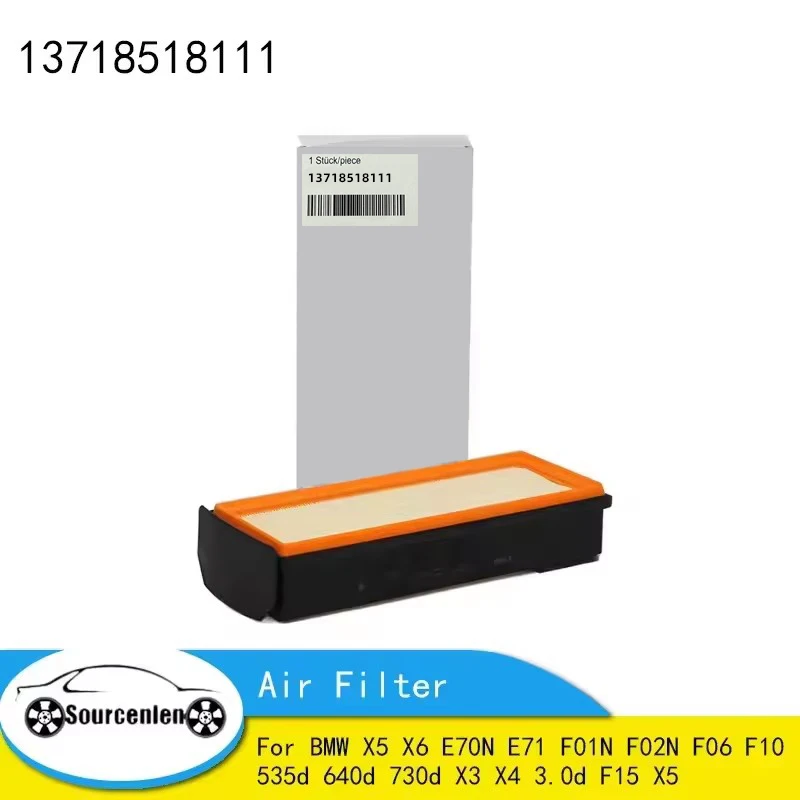 

Дизельный воздушный фильтр 13718518111 для BMW X5 X6 E70N E71 F01N F02N F06 F10 535d 640d 730d X3 X4 3.0d F15 X5
