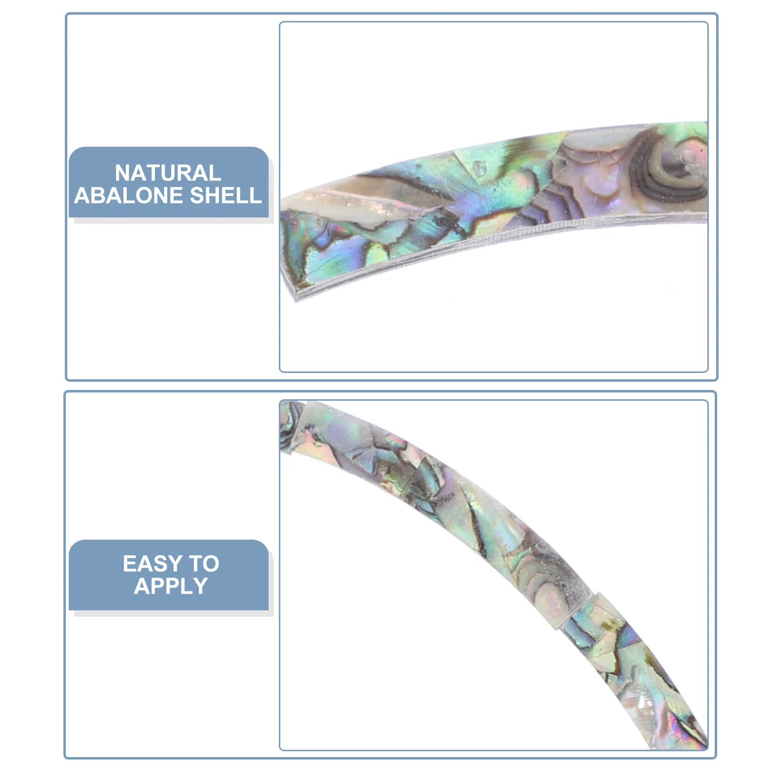 

Paua Abalone Guitar Rosette Inlay Sound Hole Decorative Shell Strips Natural Seashell Pearlescent Easy Apply Remove Trunk Flower