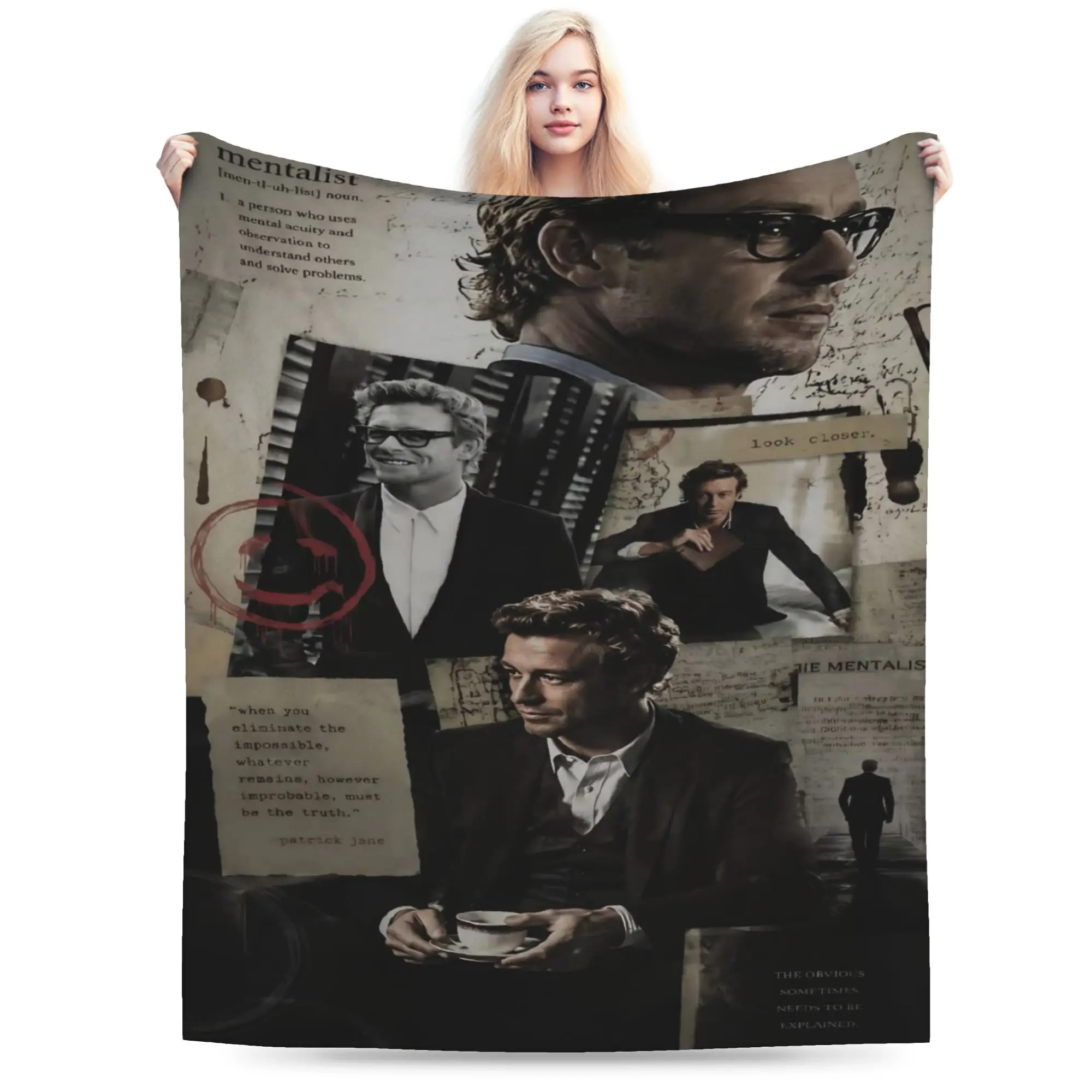 The Mentalists Accessories Blanket Ultra-Soft Flannel  Throw Blankets Comfortable Plush Thin Quilt