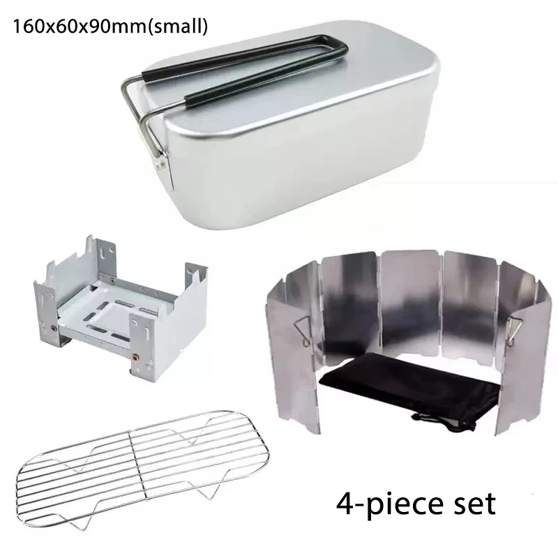 Алюминиевый набор для улицы, набор паровой плиты, портативная посуда для одного человека, набор инструментов для быстрого приготовления пищи, банка для кемпинга