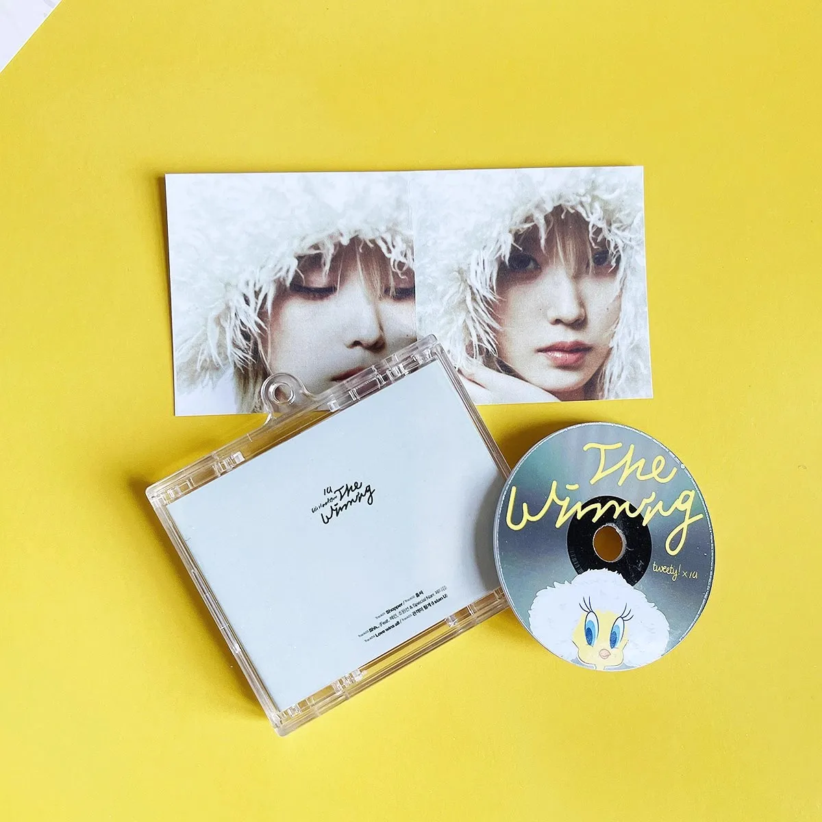 البوب لي جي Eun IU موسيقى صغيرة CD NFC المفاتيح لعب الأغاني 6th ألبوم صغير الفوز حلقة رئيسية تأثيري قلادة الاكريليك عقد دي اي واي #4