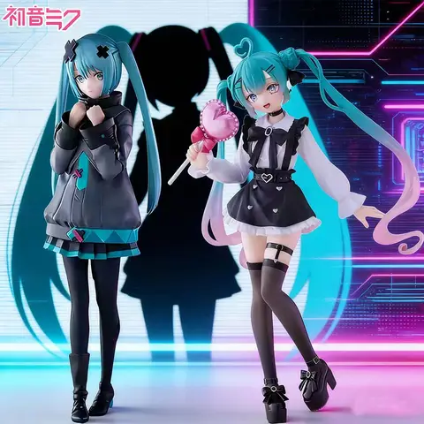 Hot sold Hatsune Miku Desktop Cute Action FigureNeko T-Shirt Ver. Anime Figurine Kawaii Girl Model Toy Gift