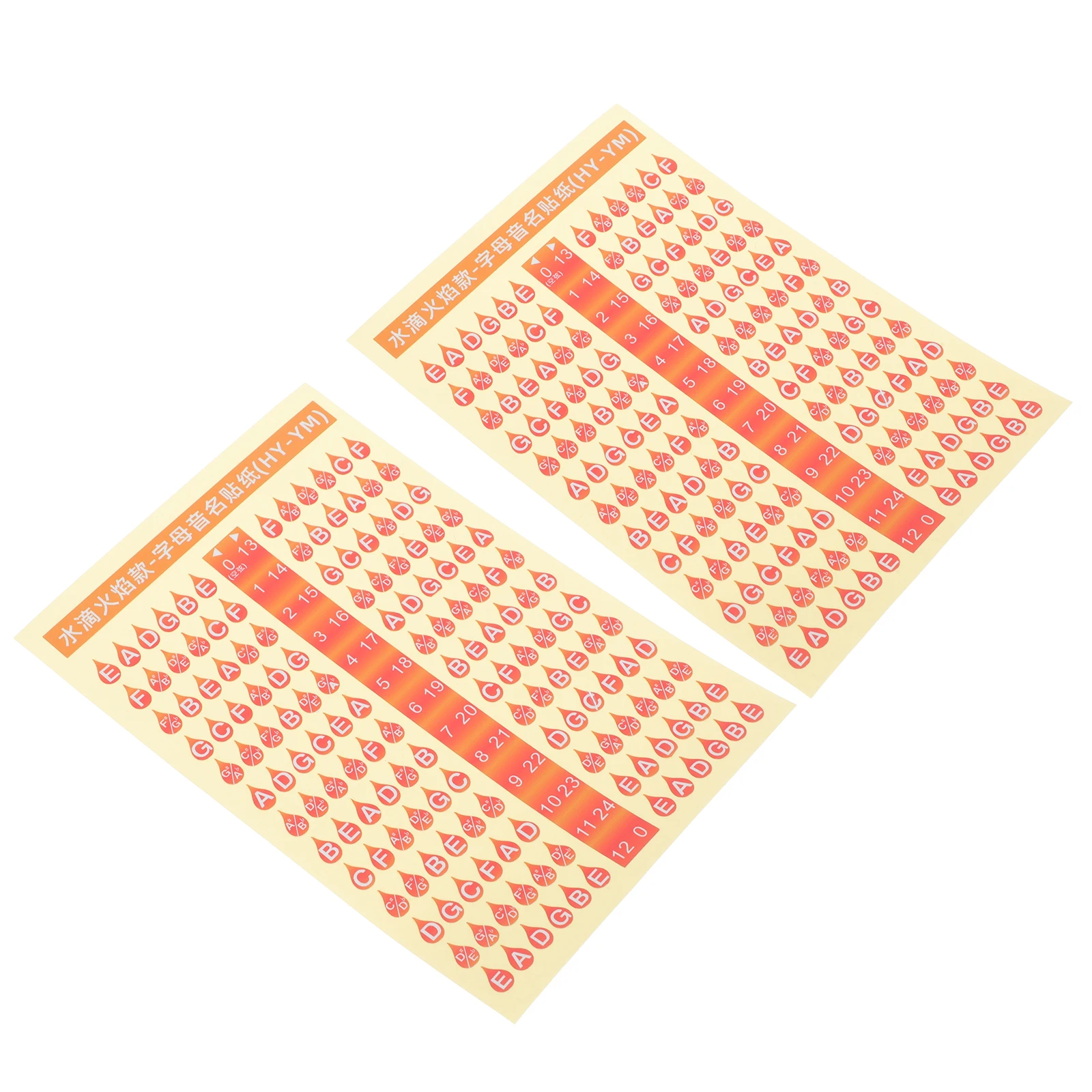 

2pcs Guitar Scale Sticker Guitar Fretboard Decal For Learning Notes Portable Practice Tool Music Teaching Equipment Accessory