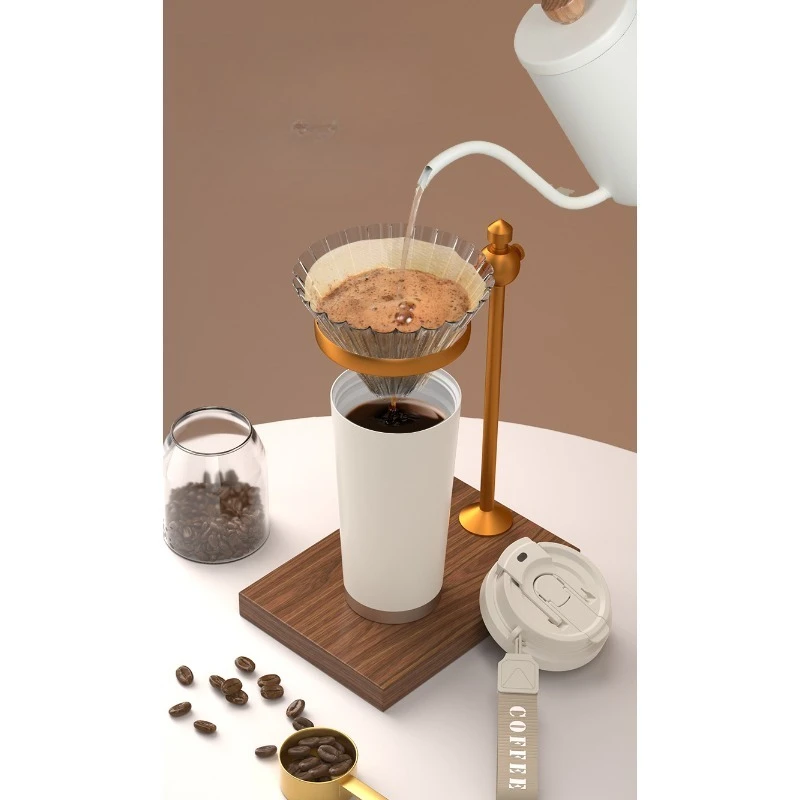 316 Stainless Steel Vacuum Insulated Cup Home Breakfast Coffee Cup Car Mounted Large Capacity Straw Cup Gift
