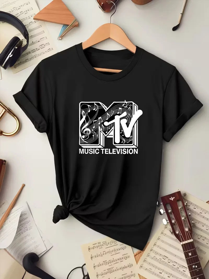 

2025 Новая рубашка унисекс с буквенным узором и принтом в уличной моде, с короткими рукавами из чистого хлопка, с круглым вырезом и короткими рукавами