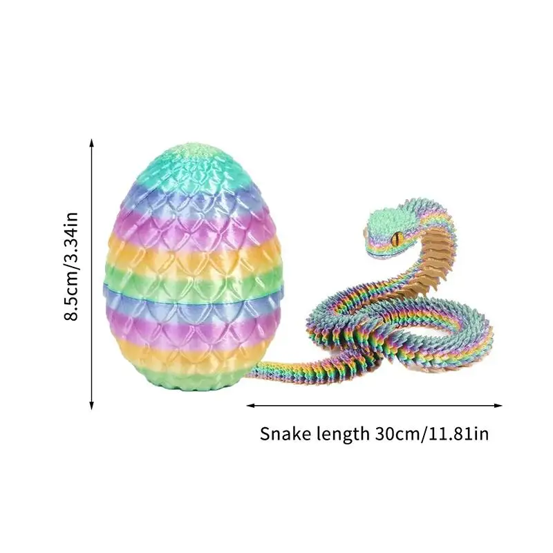 3D Printed Snake 30cm and 8.5cm Egg for Unique and Realistic Reptile Decorations view 4