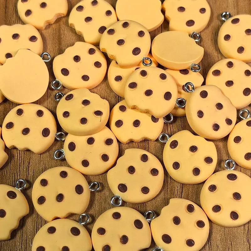 10pcs Broken Cookies Biscuits Resin Charms Cute Cartoon Snacks Food Earring Necklace Pendant DIY Funny Jewelry Make - view 4